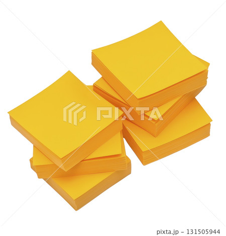 Bright yellow sticky notes are stacked in multiple piles, ready for use in organizing tasks or jotting down reminders. vibrant color adds cheerful touch to any workspace Bright yellow sticky notes are stacked in multiple piles, ready for use in organizing tasks or jotting down reminders. vibrant color adds cheerful touch to any workspace 131505944