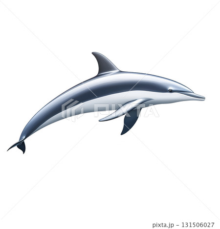sleek and graceful dolphin swimming in dynamic pose, showcasing its streamlined body and smooth skin. dolphin playful nature is evident in its lively expression sleek and graceful dolphin swimming in dynamic pose, showcasing its streamlined body and smooth skin. dolphin playful nature is evident in its lively expression 131506027