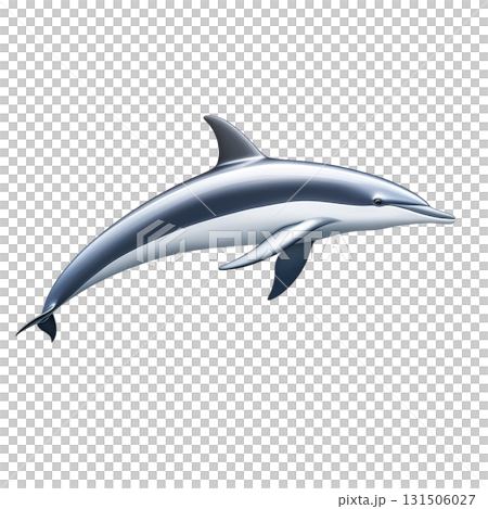 sleek and graceful dolphin swimming in dynamic pose, showcasing its streamlined body and smooth skin. dolphin playful nature is evident in its lively expression sleek and graceful dolphin swimming in dynamic pose, showcasing its streamlined body and smooth skin. dolphin playful nature is evident in its lively expression 131506027