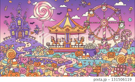 ハロウィンイメージ　背景【フェスティバル】 131506119