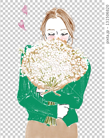 Woman with a bouquet 131506820