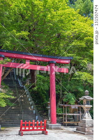 奈良 談山神社 入山口の鳥居と石段 131507474
