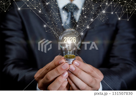 Bright ideas for the future in a businessman hands. Bright ideas for the future in a businessman hands. 131507830