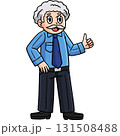Graduation Professor Cartoon Colored Clipart  131508488