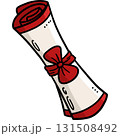 Graduation Diploma Cartoon Colored Clipart  131508492