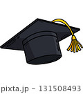 Graduation Cap Cartoon Colored Clipart  131508493