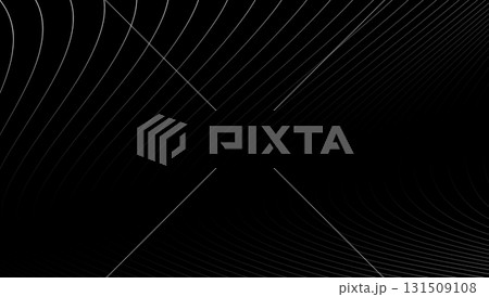 Flowing white lines form an elegant pattern on black. Vector illustration Flowing white lines form an elegant pattern on black. Vector illustration 131509108