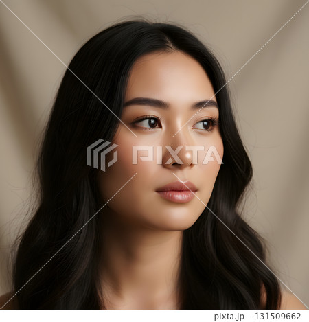 young woman practicing yoga on the floor 131509662