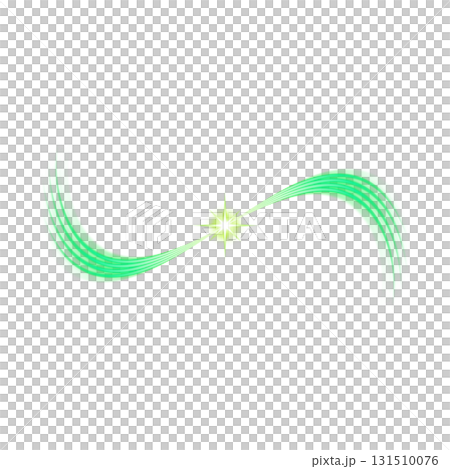 透明背景上的綠色抽象光變曲線 131510076