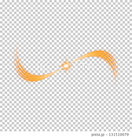 透明背景下的橘色抽象光運動 131510079