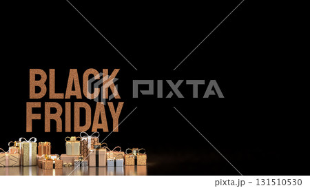 The Black Friday and Gift box  for Shopping concept 3d Rendering. 131510530