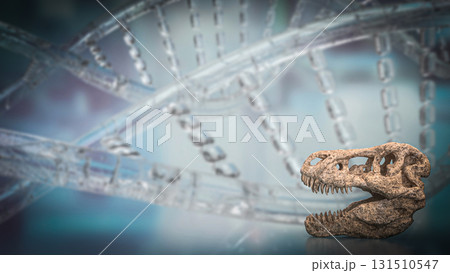 The T rex Skull for Education Or sci concept 3d Rendering. 131510547