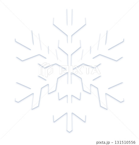 透明背景の白い雪の結晶イラスト 131510556