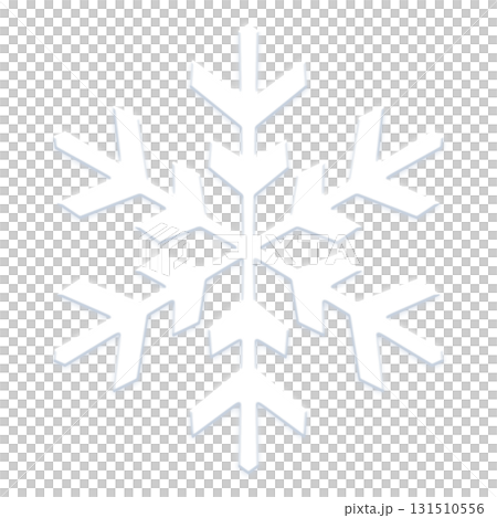 透明背景の白い雪の結晶イラスト 131510556
