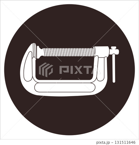 Wood and iron clamping tools icon 131511646