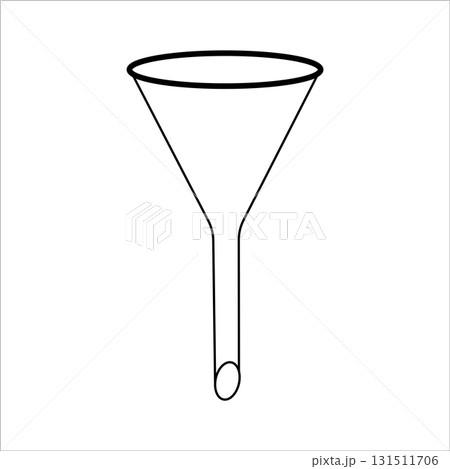Laboratory glass funnel icon 131511706