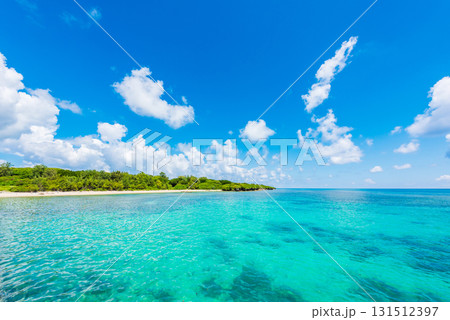 綺麗な海と青空の多良間島 131512397