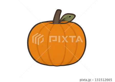 オレンジかぼちゃのイラスト / Orange Pumpkin Illustration 131512665