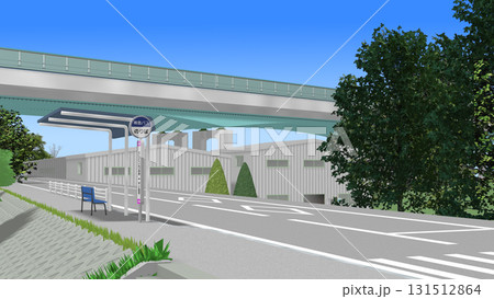 アニメーションの背景に使える『青い海の見える公園』 131512864