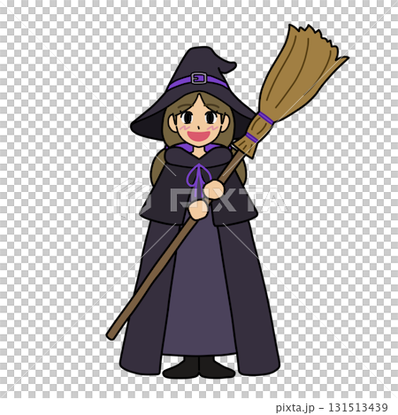 萬聖節 / 身穿經典紫色女巫服裝的巫師女孩[含主線劇情] 131513439