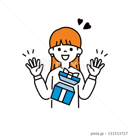 チャンスを掴んで喜ぶ、10代・20代の女性のシンプルな上半身ベクターイラスト素材 チャンスを掴んで喜ぶ、10代・20代の女性のシンプルな上半身ベクターイラスト素材 131513727