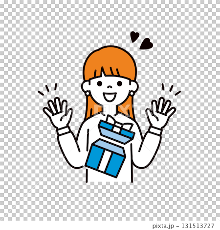 チャンスを掴んで喜ぶ、10代・20代の女性のシンプルな上半身ベクターイラスト素材 チャンスを掴んで喜ぶ、10代・20代の女性のシンプルな上半身ベクターイラスト素材 131513727