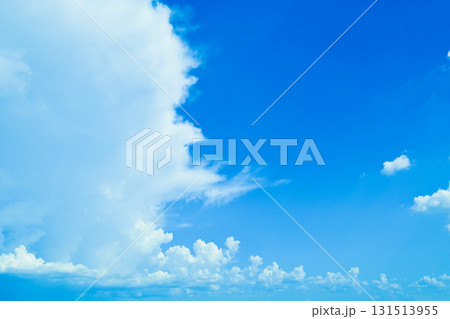 clear blue sky with white cloud, good weather in the morning have a nice day 131513955