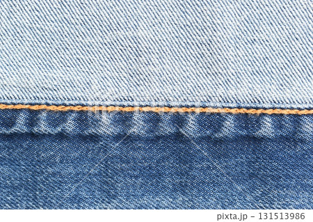 seam of blue denim texture background, jean fashion style seam of blue denim texture background, jean fashion style 131513986
