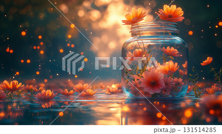 瓶に入った美しい花 131514285