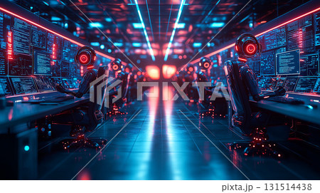 仕事をする人型AIロボット 131514438