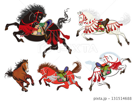 馬イラストセット02 131514688