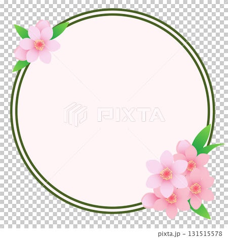 用美麗的漸層花朵鑲邊的框架的插圖素材 131515578