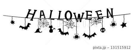 ハロウィンのデコレーション文字、ハロウィンガーランド 131515912