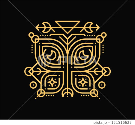 Magic Boho esoteric butterfly insect symbol Magic Boho esoteric butterfly insect symbol 131516625