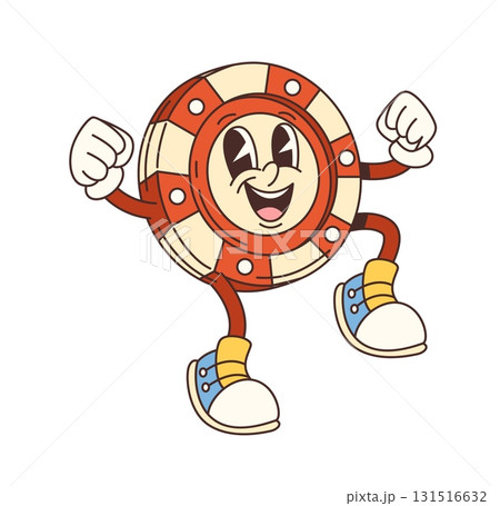 Groovy casino chip, gambling bet, prize character 131516632