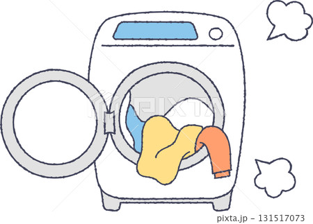 洗濯物でいっぱいの洗濯機 131517073
