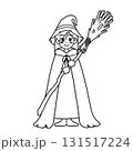ハロウィン用/植物を彷彿とさせる風変わりな魔女衣装を着た魔法使いの女の子【線画のみ】 ハロウィン用/植物を彷彿とさせる風変わりな魔女衣装を着た魔法使いの女の子【線画のみ】 131517224