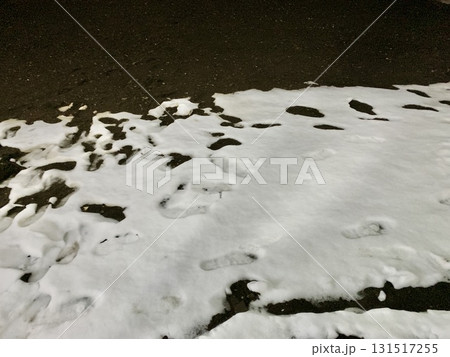 写真素材 : 雪の日の人跡 131517255