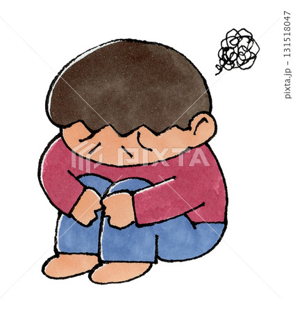 落ち込む男の子 131518047