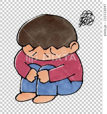 落ち込む男の子 131518047