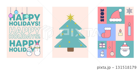ポップでかわいいクリスマスカードセット ポップでかわいいクリスマスカードセット 131518179
