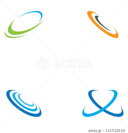 swoosh circle icon vector illustration 131518510