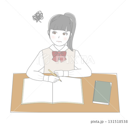 勉強する女子生徒 131518538