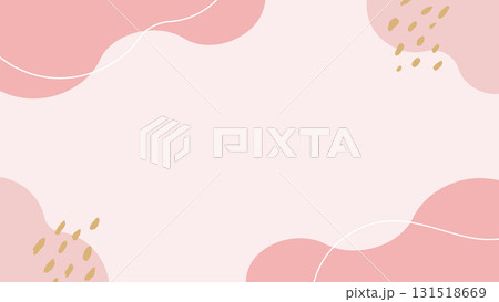 流体シェイプとあしらいのおしゃれなフレーム 16:9サイズ 流体シェイプとあしらいのおしゃれなフレーム 16:9サイズ 131518669