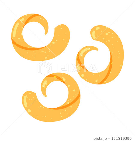 Yellow Shaped Pasta as Wheat Food for Cooking Vector Illustration Yellow Shaped Pasta as Wheat Food for Cooking Vector Illustration 131519390