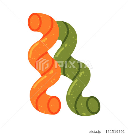 Colorful Shaped Pasta as Wheat Food for Cooking Vector Illustration Colorful Shaped Pasta as Wheat Food for Cooking Vector Illustration 131519391