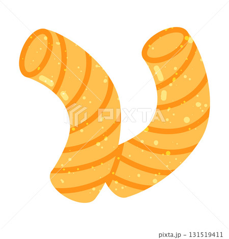 Yellow Shaped Pasta as Wheat Food for Cooking Vector Illustration Yellow Shaped Pasta as Wheat Food for Cooking Vector Illustration 131519411