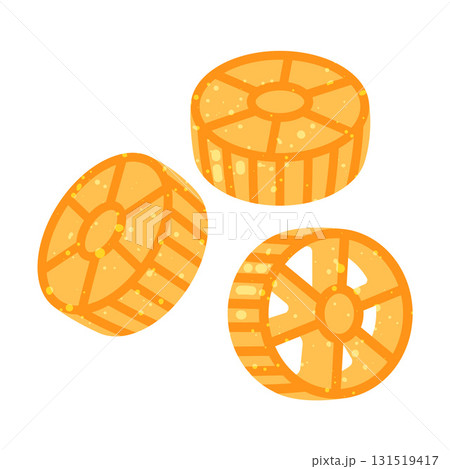 Yellow Shaped Pasta as Wheat Food for Cooking Vector Illustration 131519417