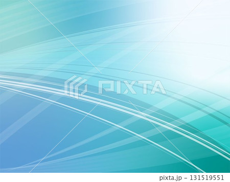 幻想的なライトブルーのウェーブ抽象背景 131519551