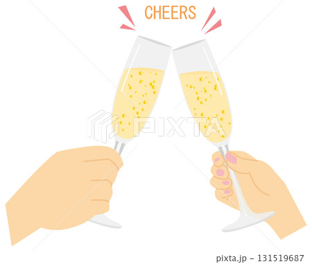 シャンパンで乾杯のイラスト 131519687